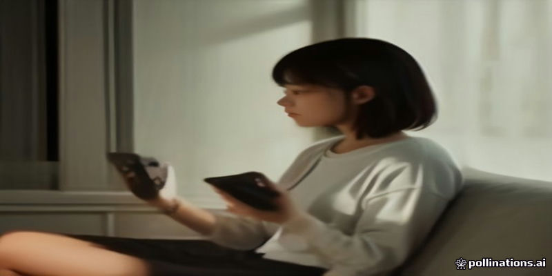 휴대폰으로 아이돌 영상을 보는 팬