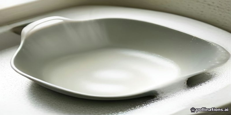 gentle sponge cleaning nonstick pan with soap suds in sink